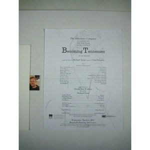 Becoming Tennessee 2011 Program Single Sheet Bryan Batt Directors Company Photo